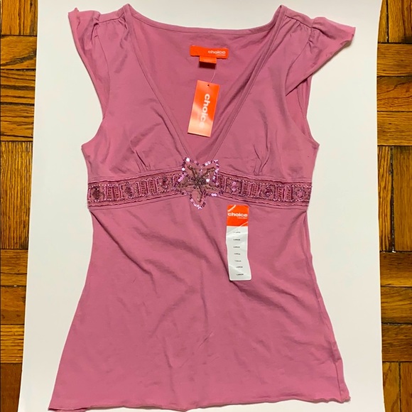 Calvin Klein Tops - NWT Calvin Klein pink short sleeve top size: L